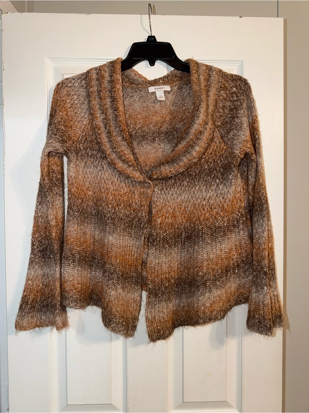 Dressbarn Ombre Space Dye Cowl Cardigan L Y2K Whimsigoth